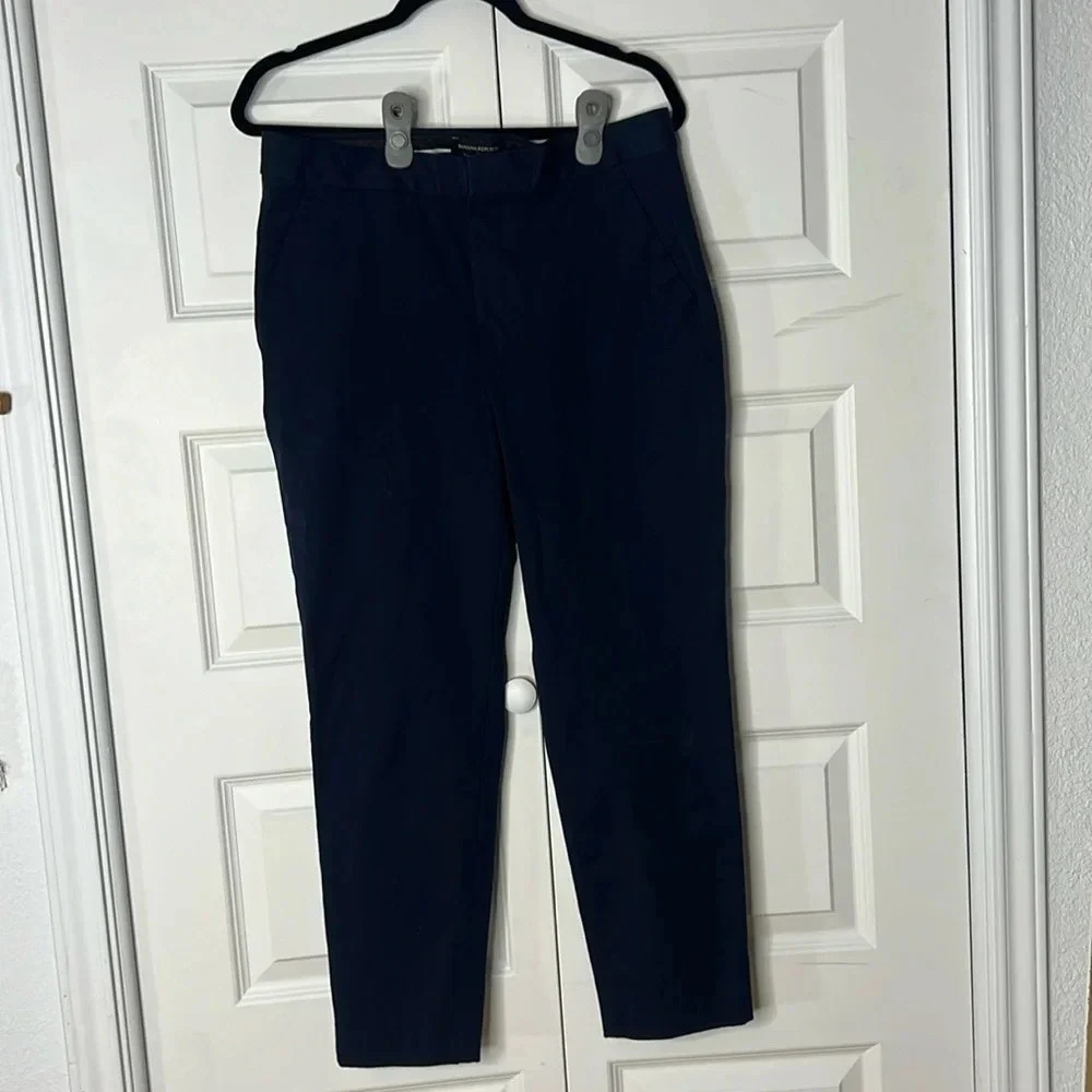 Banana Republic Factory High Rise Slim Ankle Slacks Navy Size 12